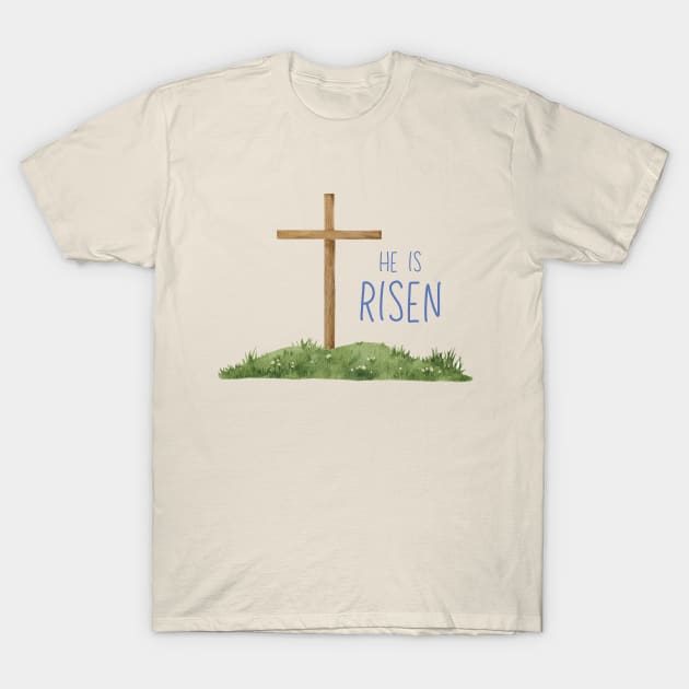 He is Risen - Easter Design T-Shirt by AllisonGrace